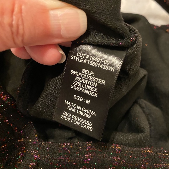 Trixxi Girl Black Rainbow Metallic Ruffle Jumpsuit - M - Picture 12 of 13